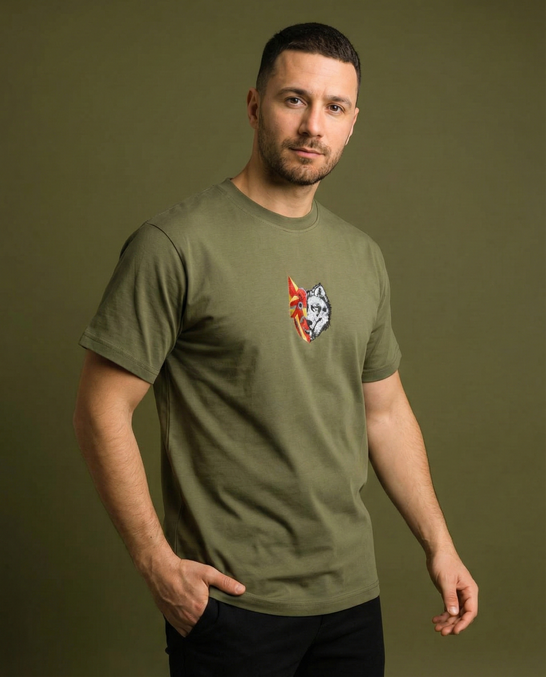 Green Digital Print T-shirt