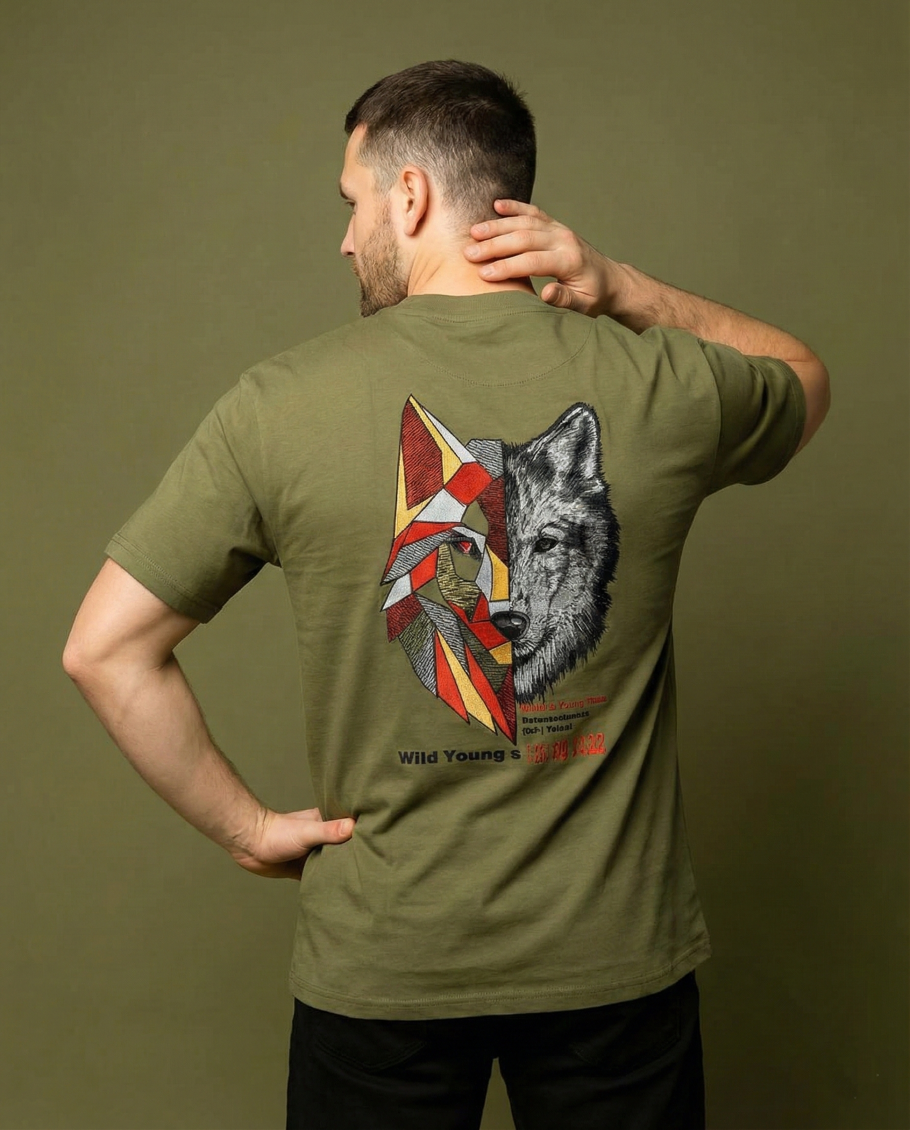 Green Digital Print T-shirt - Image 2