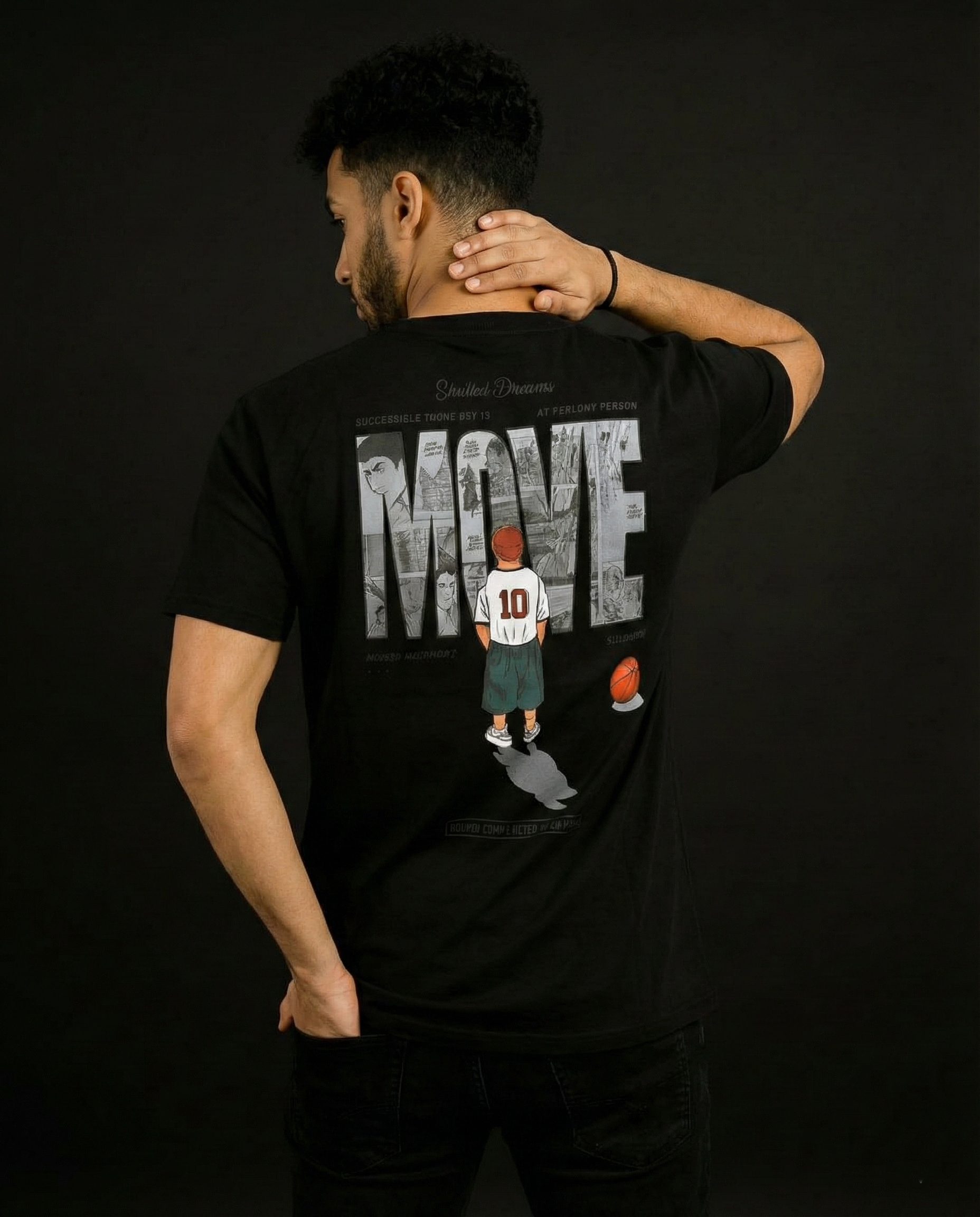 Black Move Digital Print T-shirt - Image 2