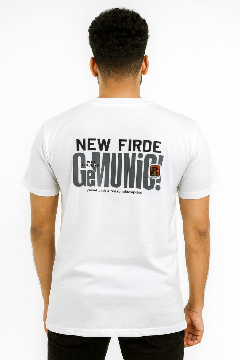 White Gaming Digital Print T-shirt - Image 2