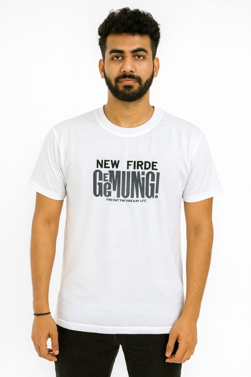 White Gaming Digital Print T-shirt
