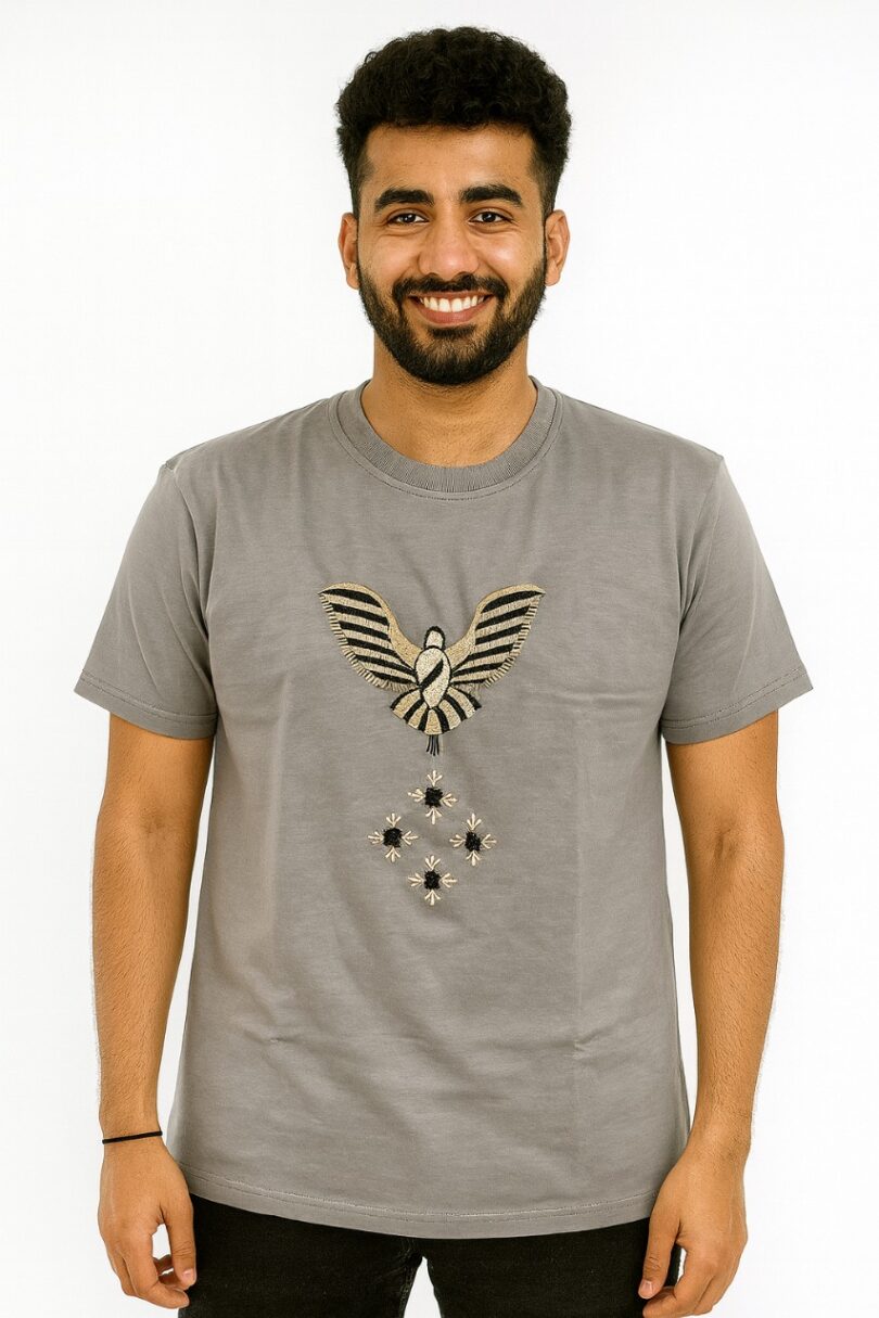 Gray Embroidery T-shirt