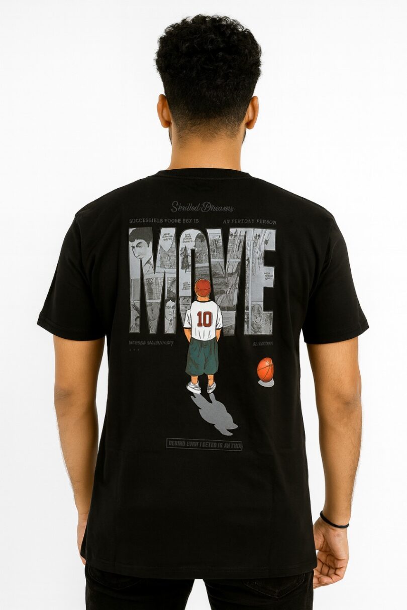 Black Move Digital Print T-shirt - Image 2