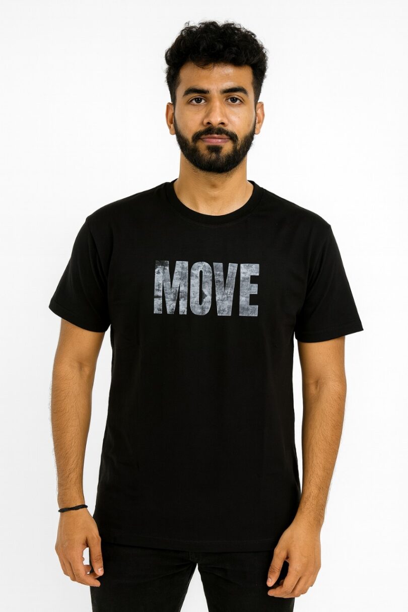 Black Move Digital Print T-shirt