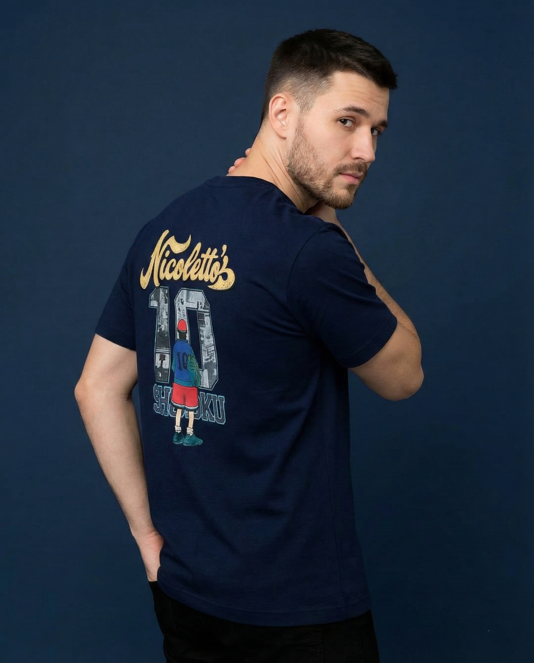 Blue Nicoletto's Digital Print T-shirt - Image 2