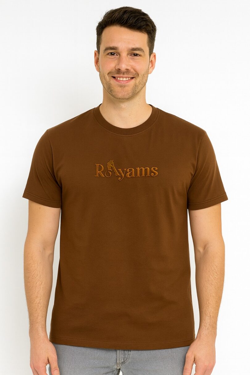 Brown Best Embroidery Work T-shirt